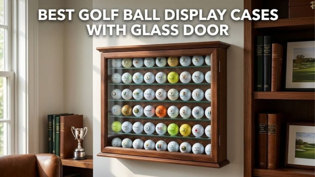 golf ball display cases with glass door